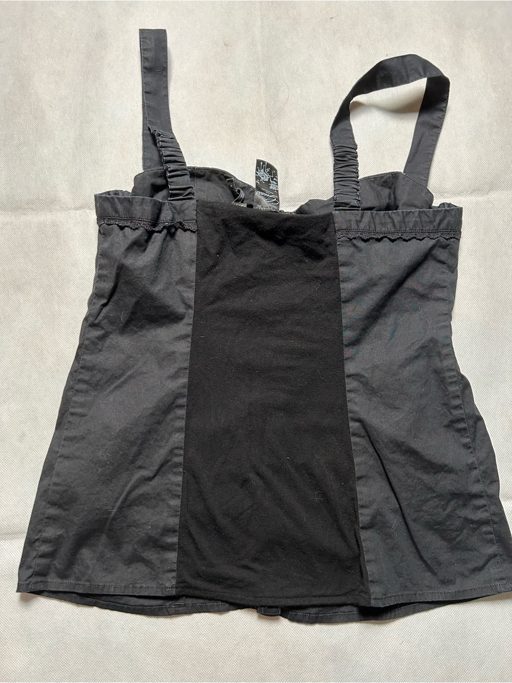 Guess black corset style button front top size large - Picture 4 of 6